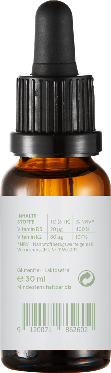 Vitamin D3 1200 liquid , Rückseite