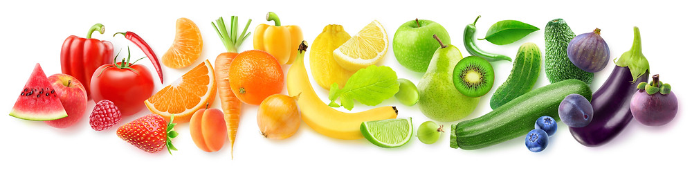 colorful fruits and vegetables