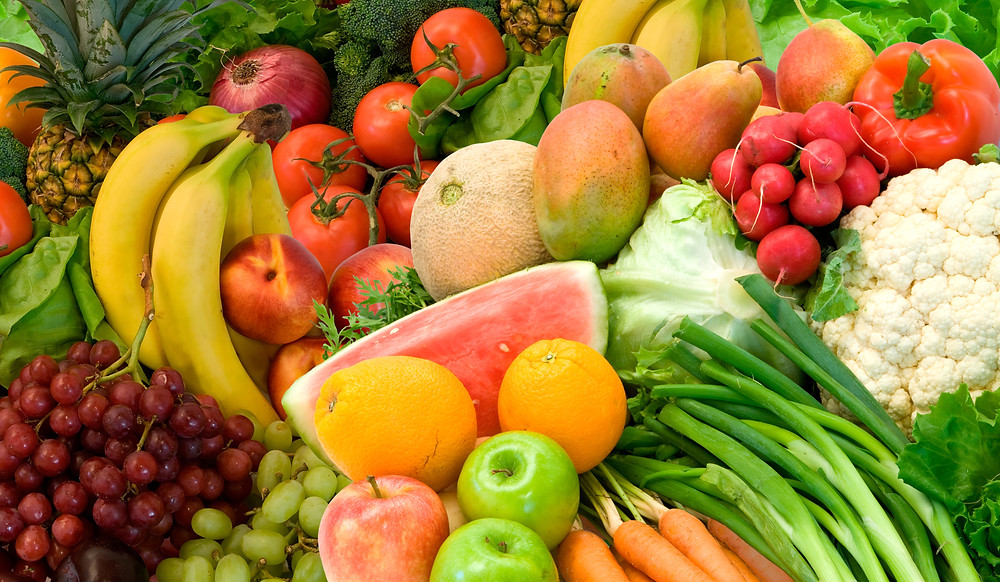 fruits and veggies high in water