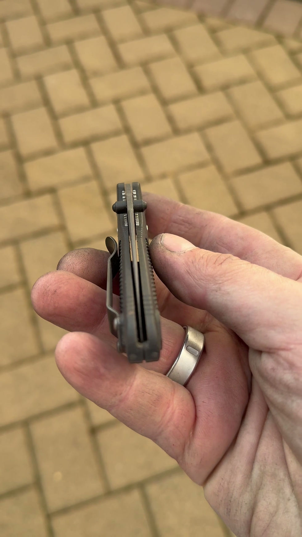 Thumbnail: 555 Mini Griptilian Boomerang Stainless Damascus - Blade Only - Available Now