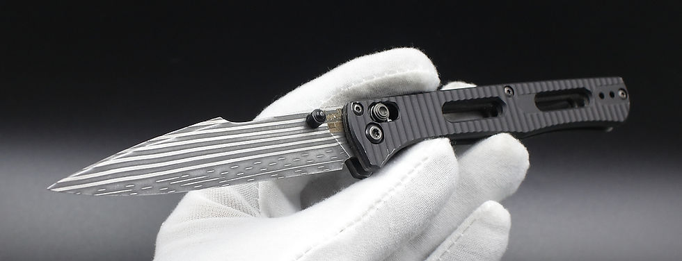 Thumbnail: Galactic Bacon Dama blade for a Benchmade 417 Fact - Blade Only