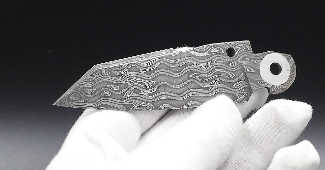 Custom Horny Wharnie Meadow Dama blade on a 15085 Mini Crooked River -Blade Only