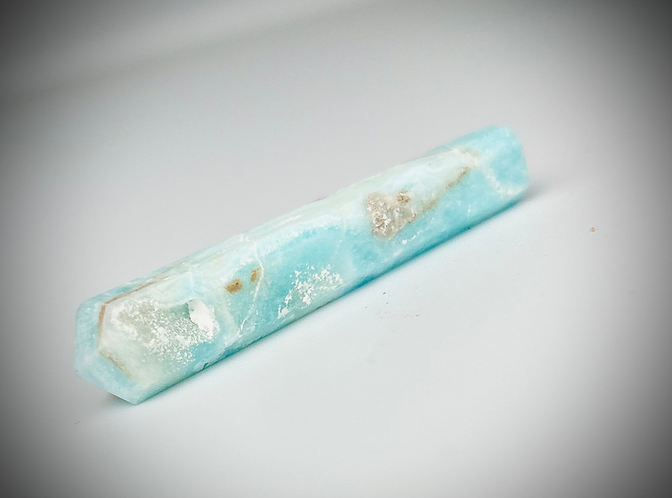 Thumbnail: Blue Caribbean calcite points 