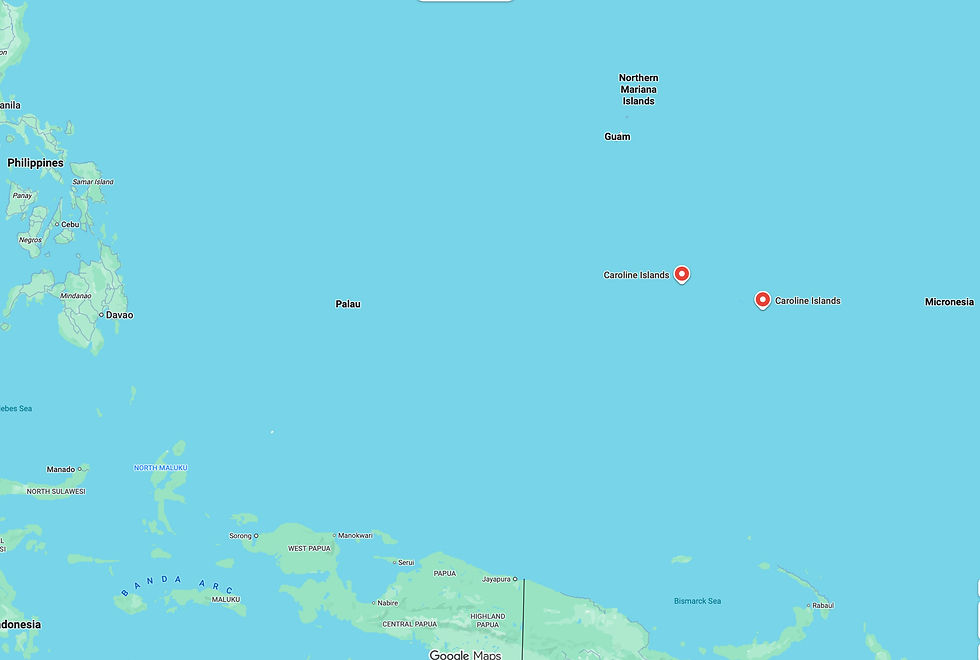 The Caroline Islands - Truly in-netween "NO" and "Where!"