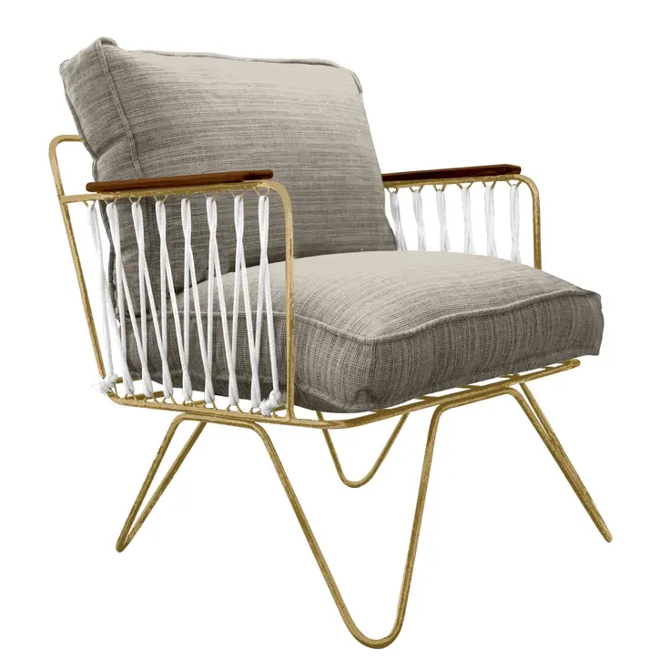 Fauteuil Croisette canvas chiné