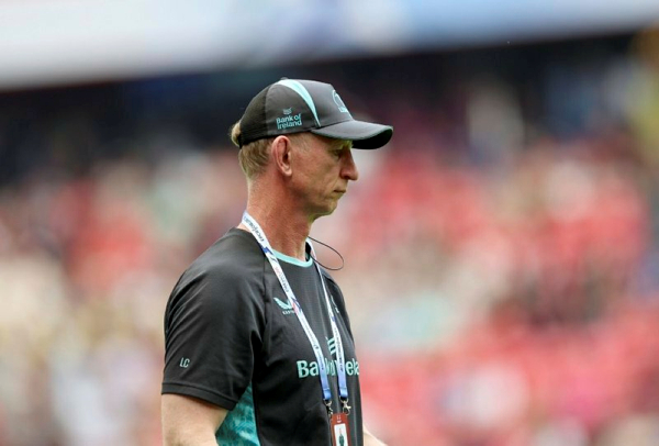 Leinster's Head Coach Leo Cullen during the warm up Mandatory Credit ©INPHO/James Crombie