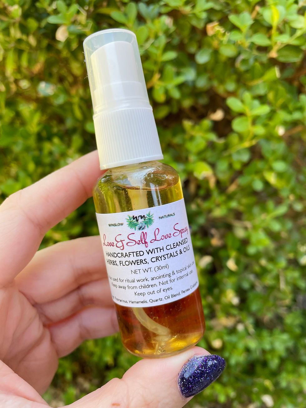 Love & Self Love Spray, Love Herbal Crystal Infused Spray