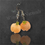 Thumbnail: Gemstone Pumpkin Earrings, 925 Silver, Authentic Crystal Earrings