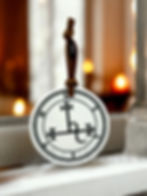 Thumbnail: Lilith Deity Sigil Wall Art Hanging, Ceramic Ornament, Decor