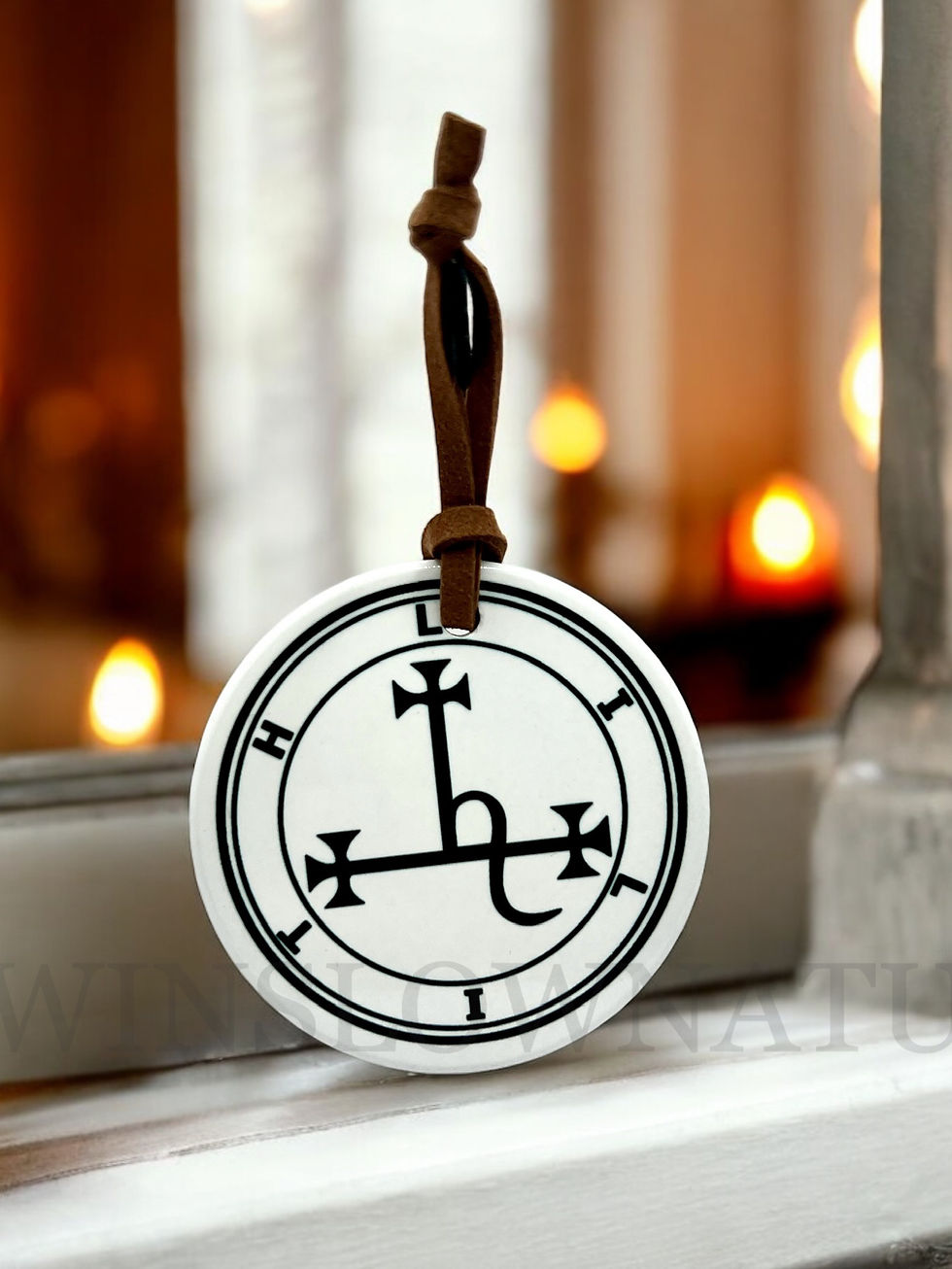 Miniatura: Lilith Deity Sigil Wall Art Hanging, Ceramic Ornament, Decor
