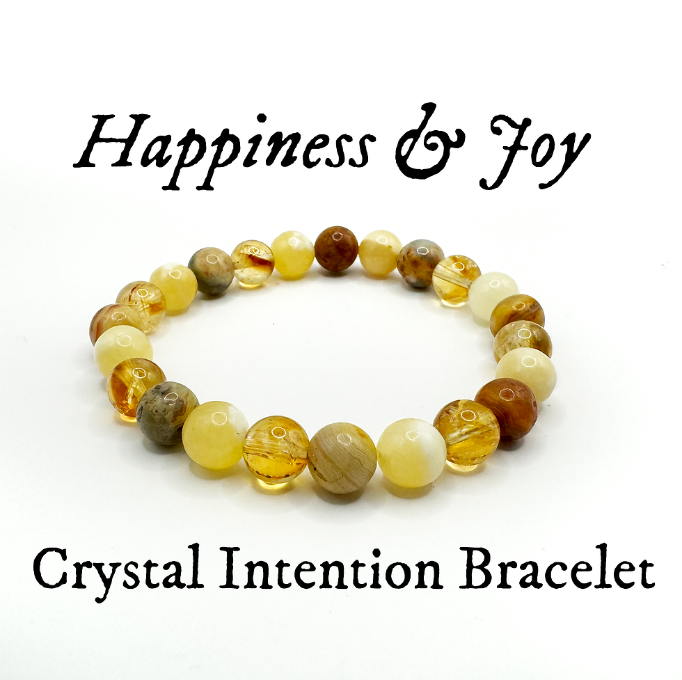 Happiness Crystal Intention Bracelet, Triple Joy Bracelet