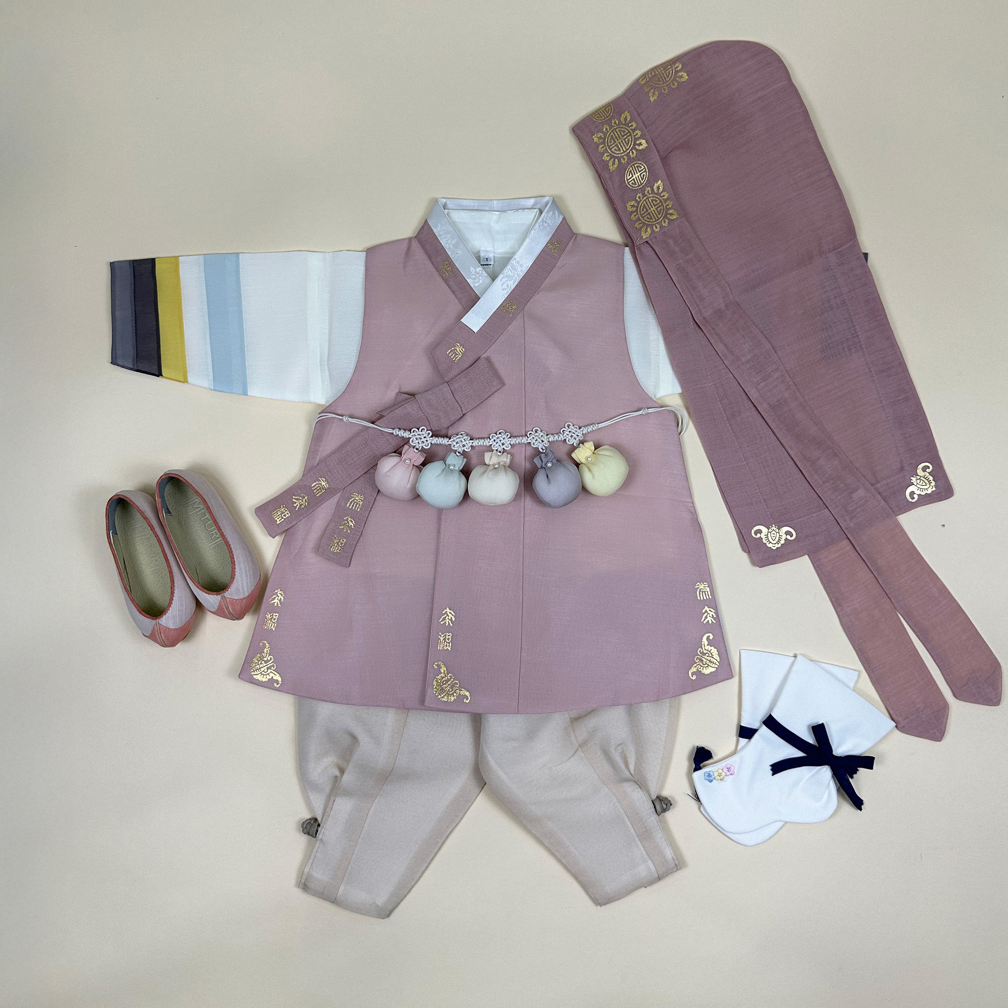 Blush Gold Saekdong Hanbok