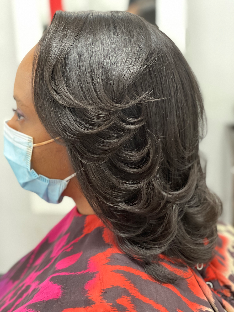 Featherd hairstyle