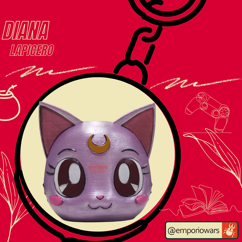 Cabeza de Gato Guardian (Sailor Moon) modelo "Diana", para lapicero o macetero