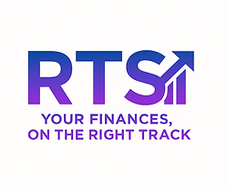 RTS logo: Your finances, on the right track, Right Track Support.