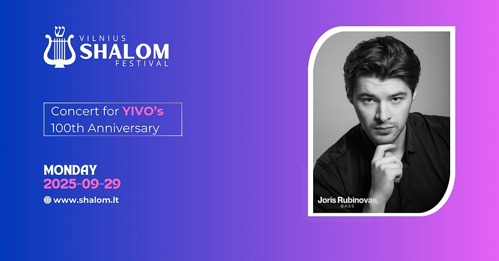 Concert dedicated to the 100th anniversary of the YIVO Institute for Jewish Research | Vilnius Shalom Festival 2025