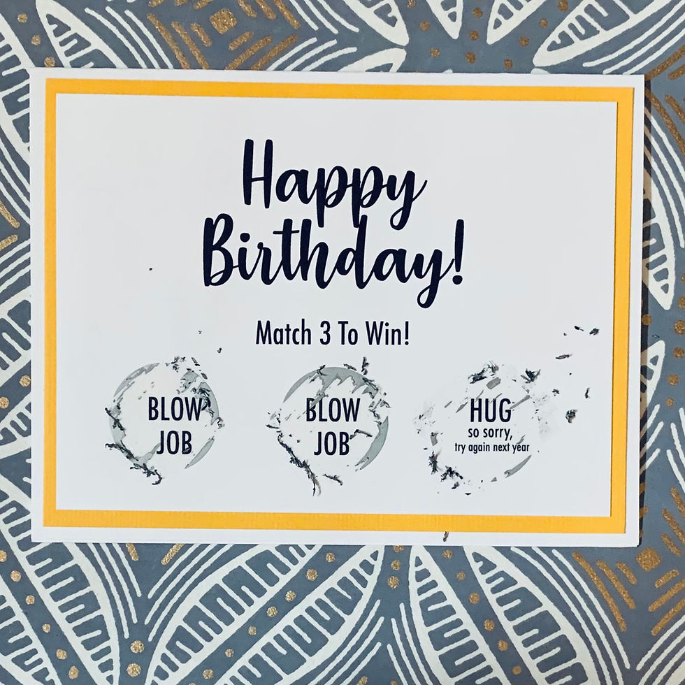 Birthday Hug Scratch Off Snarky Card