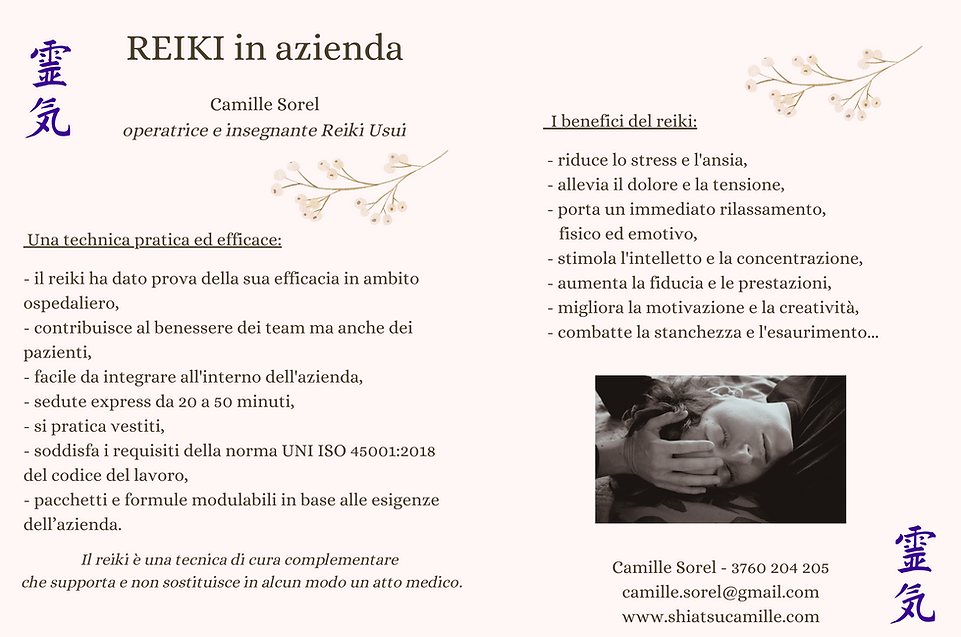 REIKI in azienda Firenze