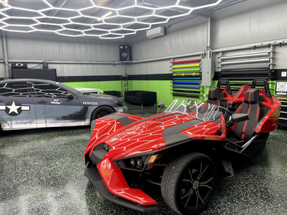 Vinyl wrapped Polaris Slingshot