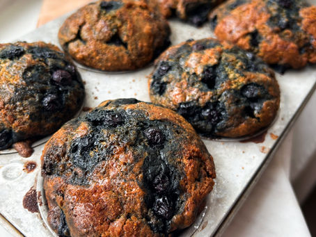 Bakery Style Blueberry Muffins