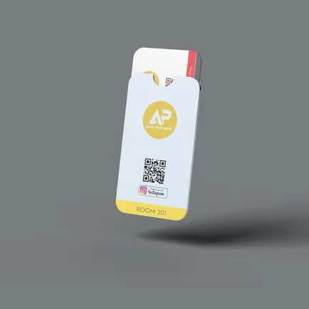 abbey point hotel card holder by leta digital with QR code