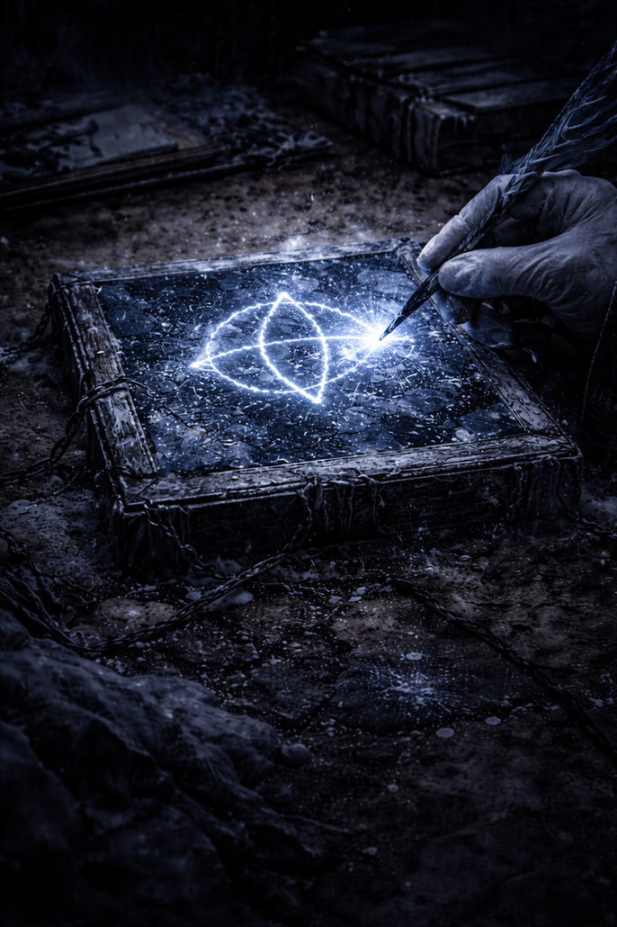 dark fantasy book artwork from Echo-Scribe Saga series