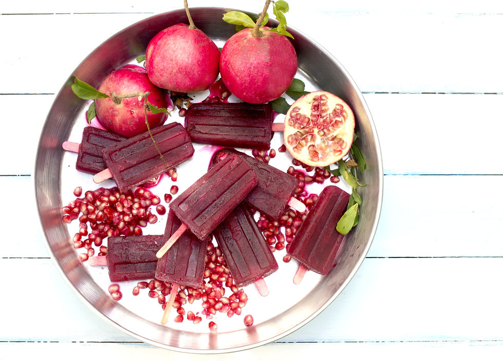 Pomgranate Popsicles