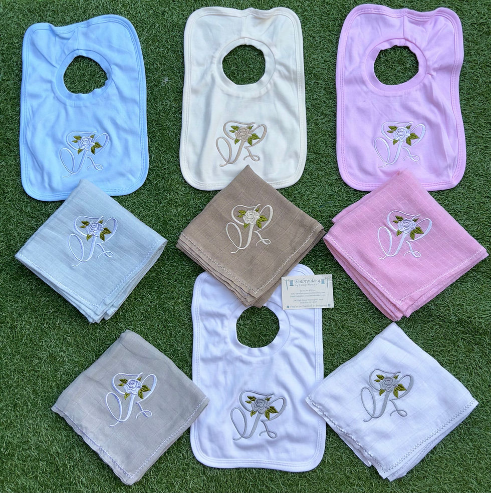 Thumbnail: Rose Initial Bibs (BIB ONLY) 