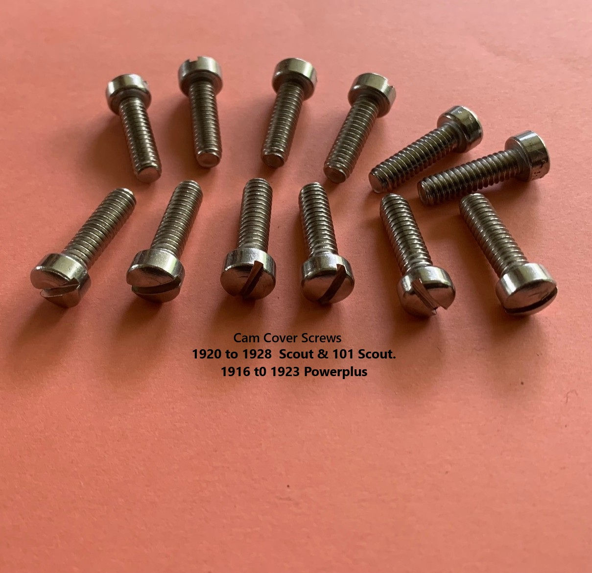1920 to 1928 Scout 1916 to 1923 Powerplus Cam Cover Screws