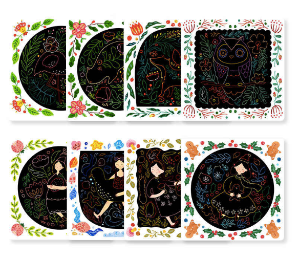 Thumbnail: Mideer Magic Color Scratch Art Paper magic draw Coloring Cards