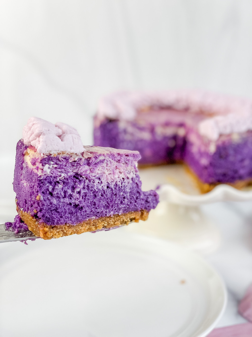 purple ube cheesecake