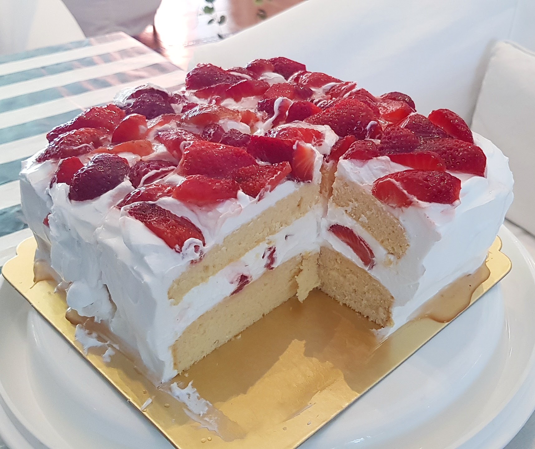 Strawberry and Cream Cake