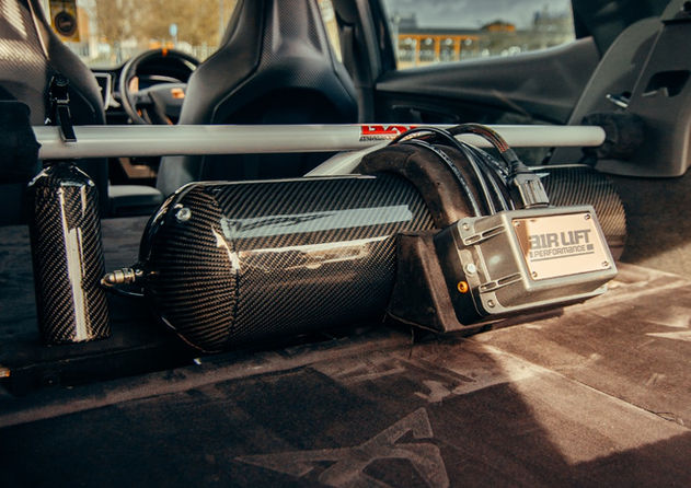Carbon fibre air ride tank and carbon fibre spray bottle by ecfibre
