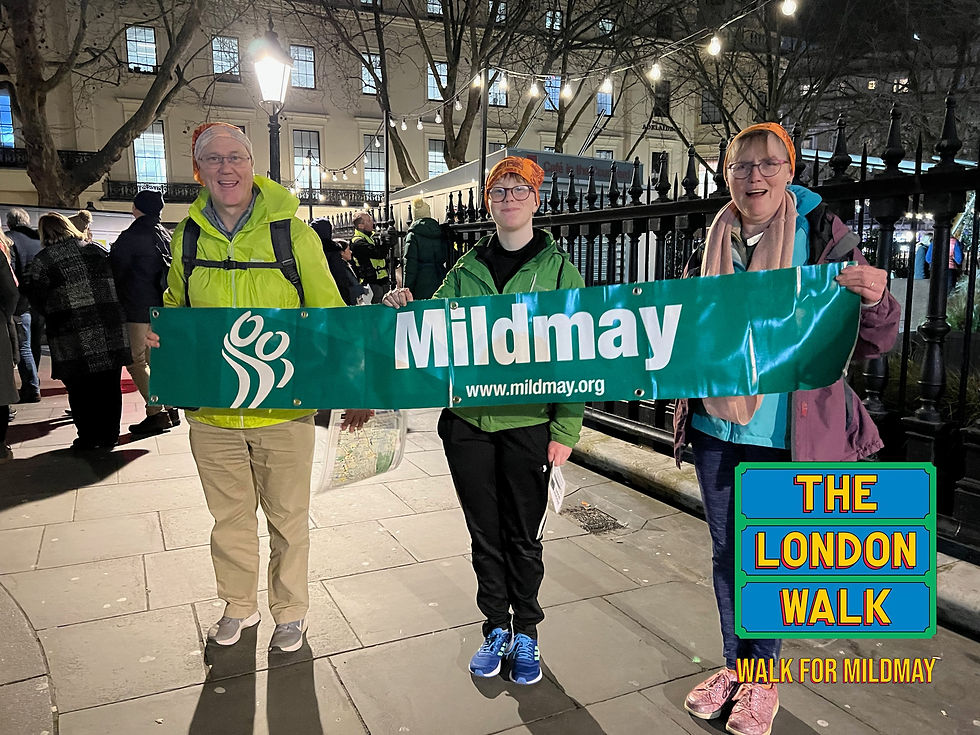 Mildmay CEO Geoff Coleman and family set the pace for Mildmay in the London Walk.