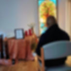 A man sitting in the Mildmay chapel