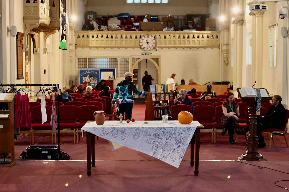 The nave of St Jude and St Paul's during the Tuesday drop in.
