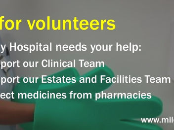 Call for volunteers to help Mildmay during this time of COVID-19 National Emergency