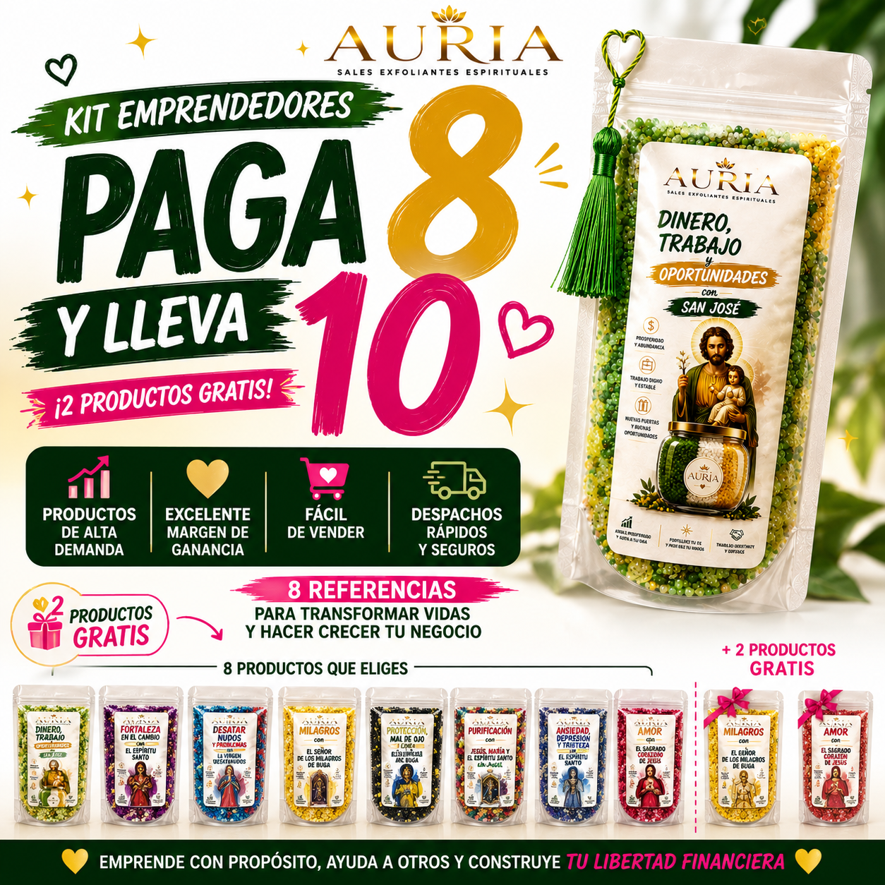 KIT EMPRENDEDOR ¡Paga solo 8 bolsas y recibe 10!