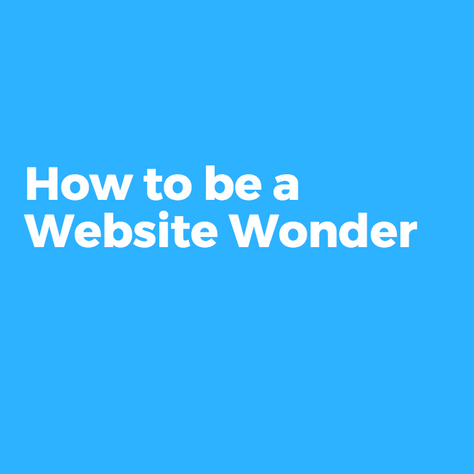 How to Be a Website Wonder