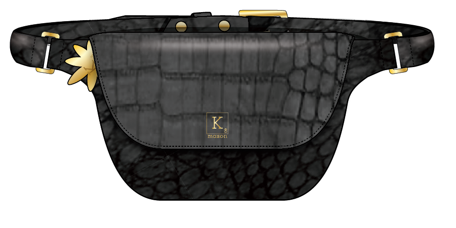 K8 Mason-Crossbody-Odor Proof-Genuine Leather-Sueded Croc