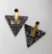 SAMO Word Art Earrings