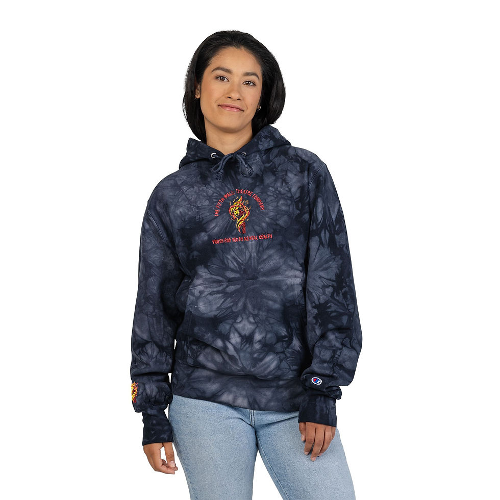 Thumbnail: Unisex Tie-Dye Hoodie with Embroidery Casual, Perfect for Fall, Everyday Comfort