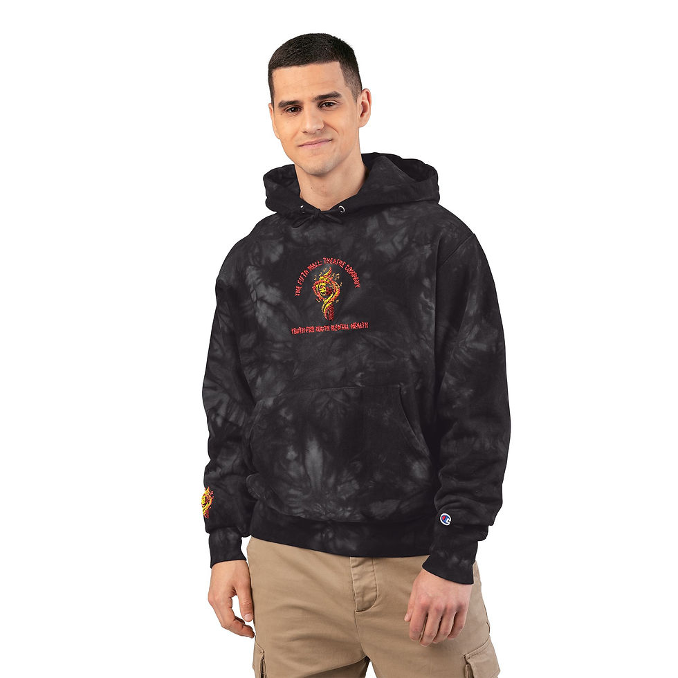 Thumbnail: Unisex Tie-Dye Hoodie with Embroidery Casual, Perfect for Fall, Everyday Comfort