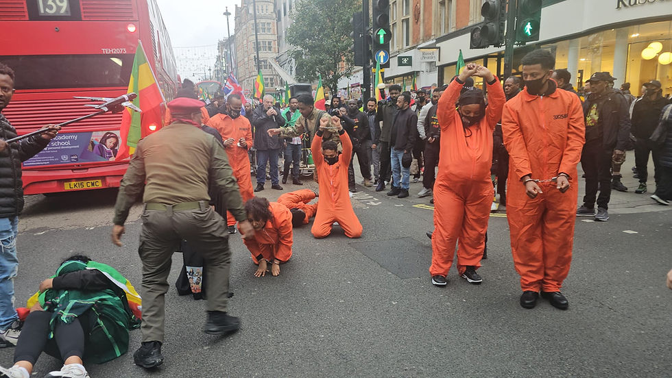 London Protest - NO ELECTION AMID GENOCIDE