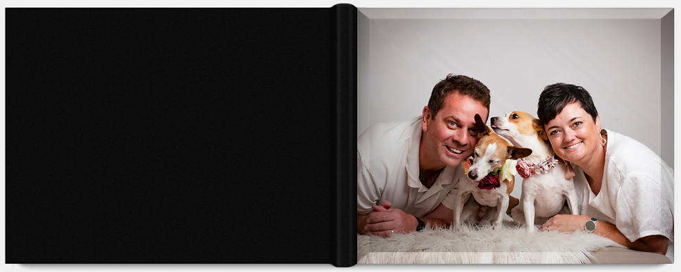 The Album in 11x14 inches with a black velvet cover comes with All the Digitals