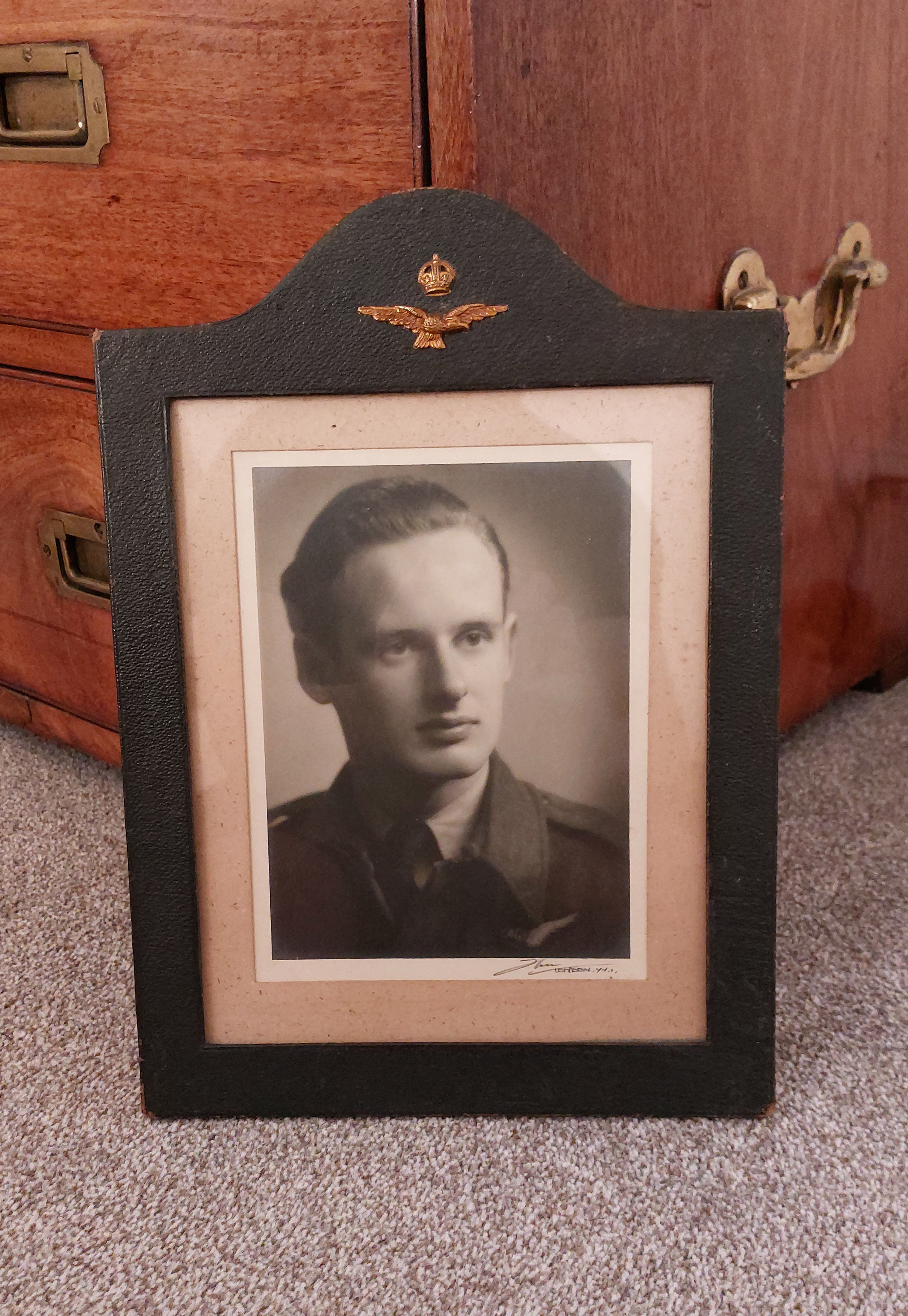 WWII RAF Air Gunner Studio Portrait.