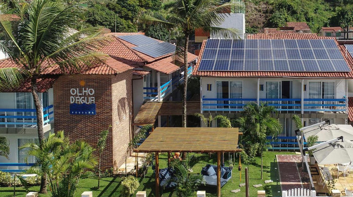 Fachada da hospedagem na Pousada Olho D'agua