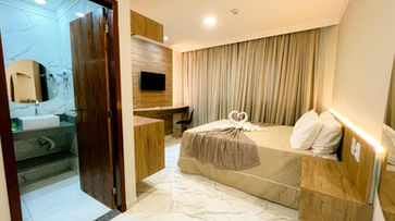 Quarto com cama na Pousada Mar timos 7