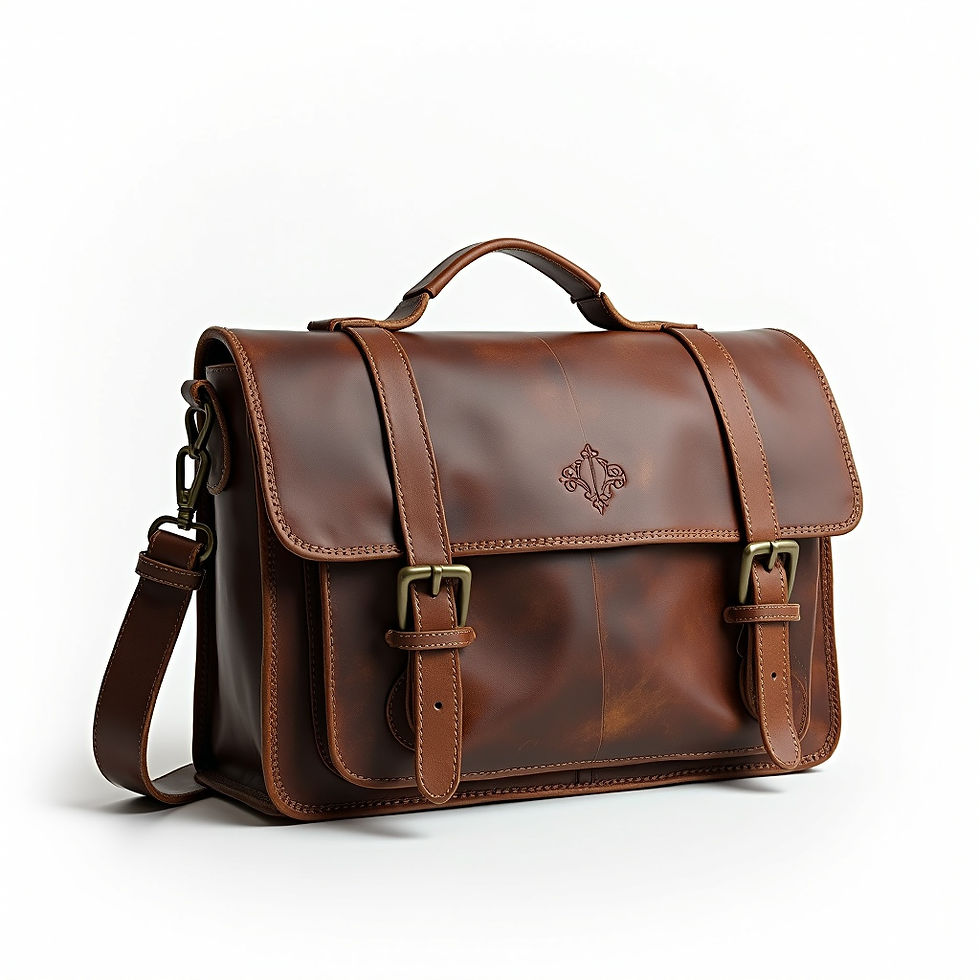 Distressed Leather Satchel