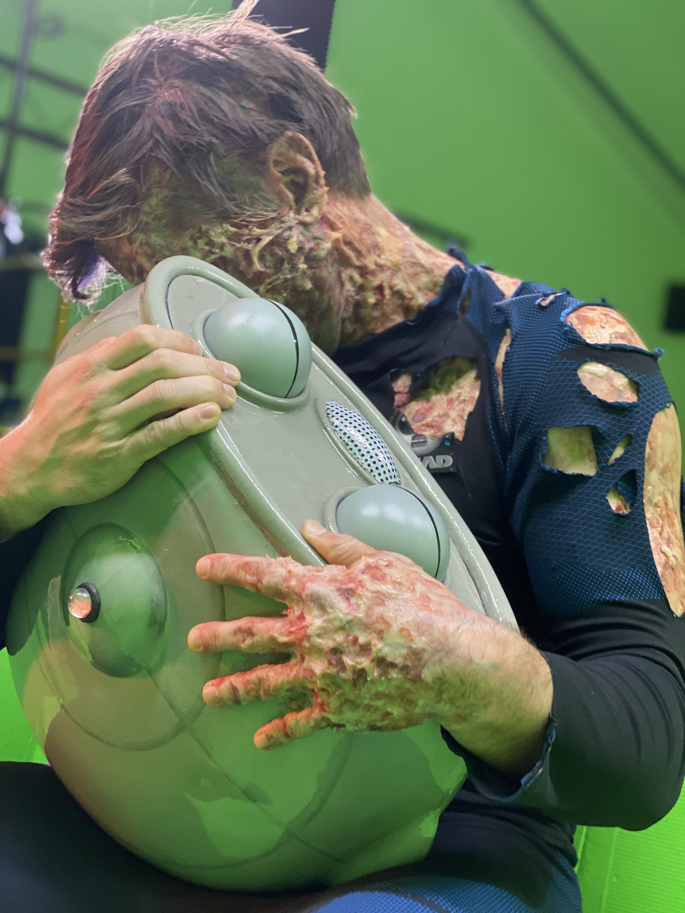 Samuel Hunt in special effects makeup designed and applied by Nathan Shelton with Arthouse Asylum Productions